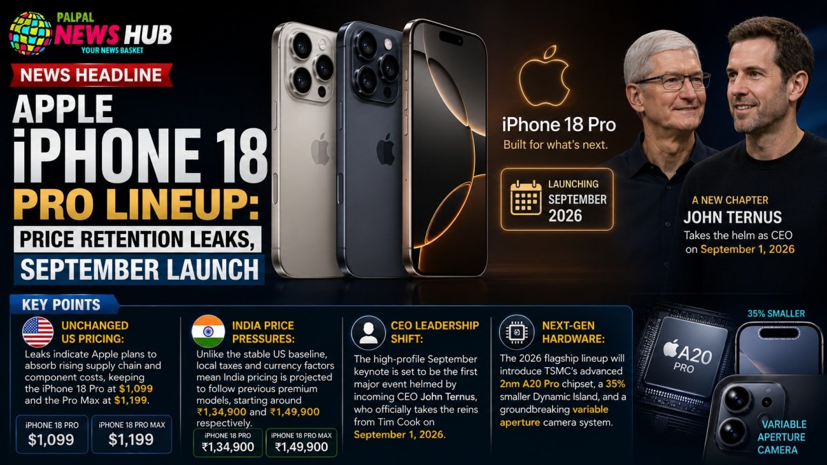 Apple iPhone 18 Pro Lineup | PalPal News Hub | Latest National, Technology, and Astrology News Apple iPhone 18 Pro Lineup