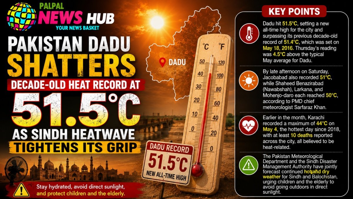Dadu Shatters Decade-Old Heat Record | PalPal News Hub | Latest National, Technology, and Astrology News Dadu Shatters Decade-Old Heat Record