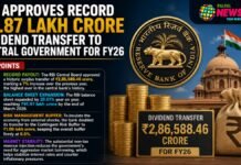 Dividend Transfer to Central Government