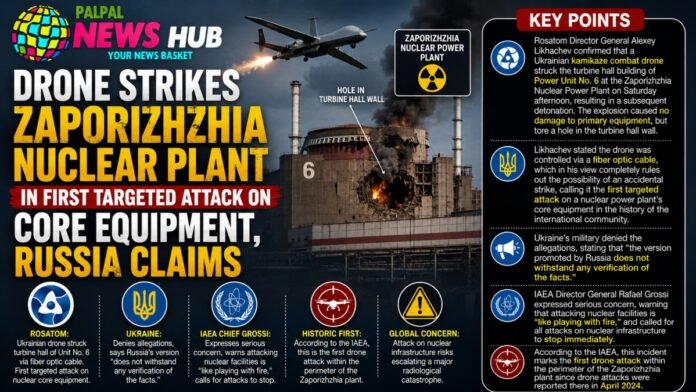 Drone Strikes Zaporizhzhia Nuclear Plant