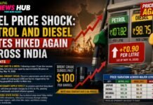 Fuel Price Shock: Petrol and Diesel Rates Hiked Again Across India Fuel Price Shock