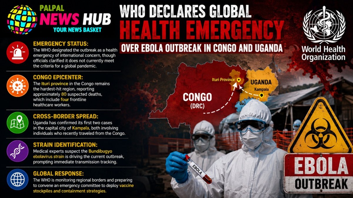 WHO Declares Global Health Emergency Over Ebola Outbreak in Congo and Uganda