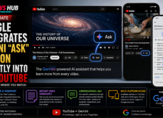 Google Integrates Gemini "Ask" Button Directly Into YouTube