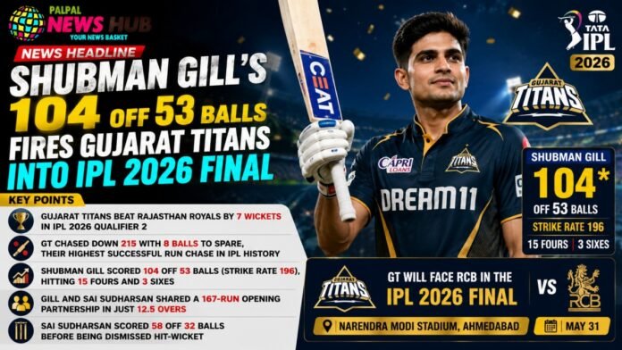 Gujarat Titans Into IPL 2026 Final