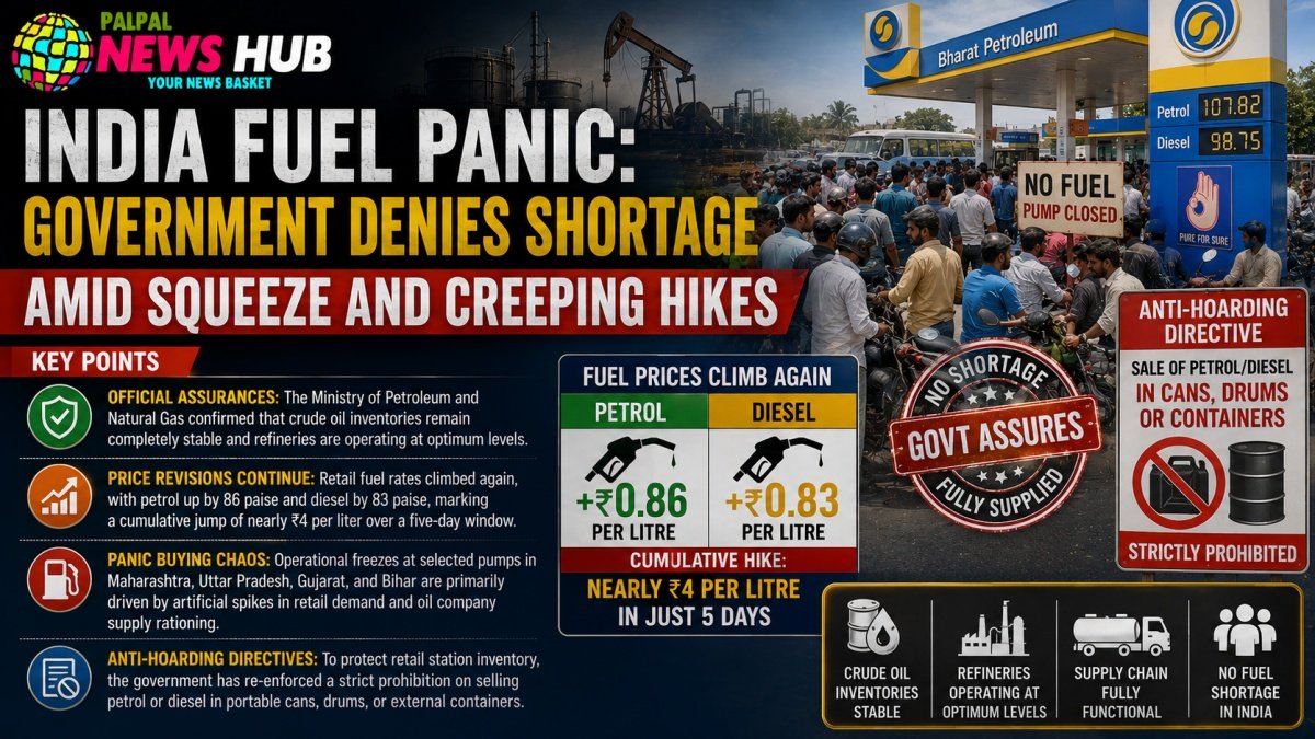 India Fuel Panic: Government Denies Shortage Amid Squeeze and Creeping Hikes