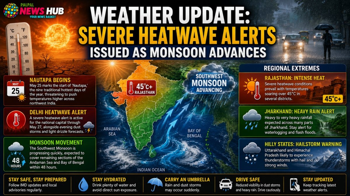 Weather Update: Severe Heatwave Alerts Issued as Monsoon Advances