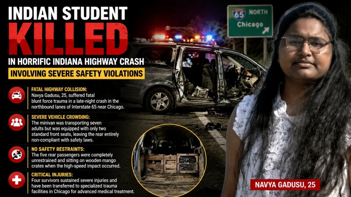 Indian Student Killed in Horrific Indiana Highway Crash Involving Severe Safety Violations