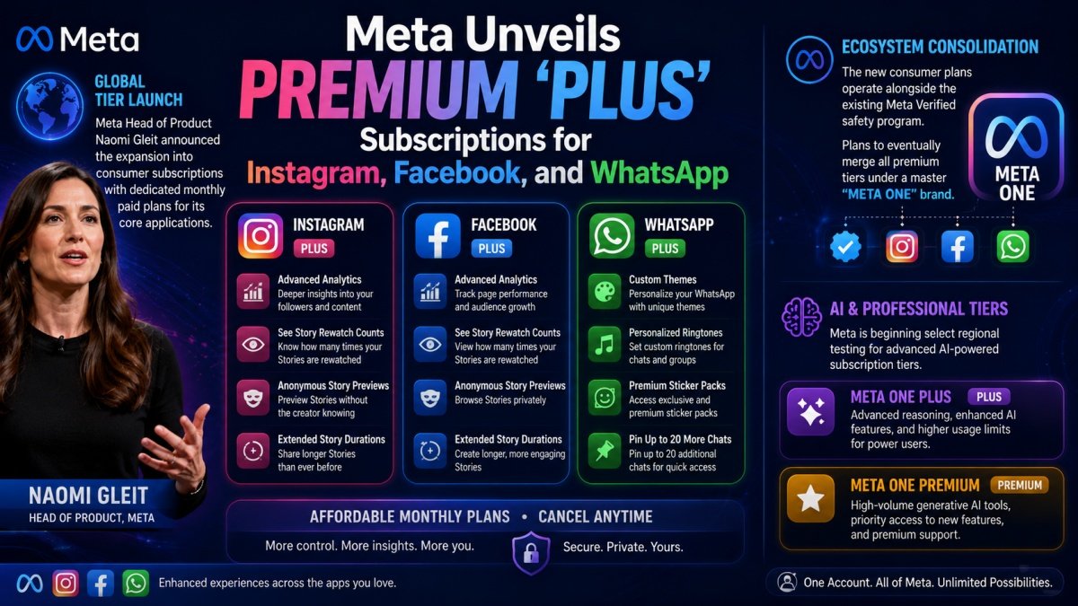 Meta Unveils Premium Plus Subscriptions | PalPal News Hub | Latest National, Technology, and Astrology News Meta Unveils Premium Plus Subscriptions.jpg