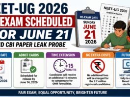 NEET-UG 2026 Re-exam Scheduled