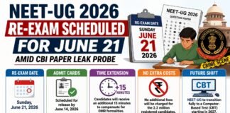 NEET-UG 2026 Re-exam Scheduled