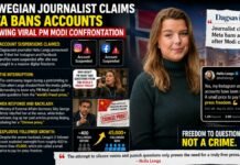 Norwegian Journalist Claims Meta Bans Accounts Following Viral PM Modi Confrontation Norwegian Journalist Claims Meta Bans Accounts