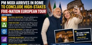 PM Modi Arrives in Rome