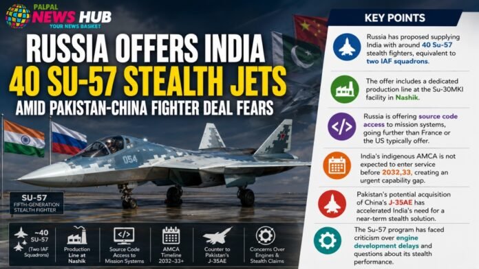 Russia Offers India 40 Su-57 Stealth Jets