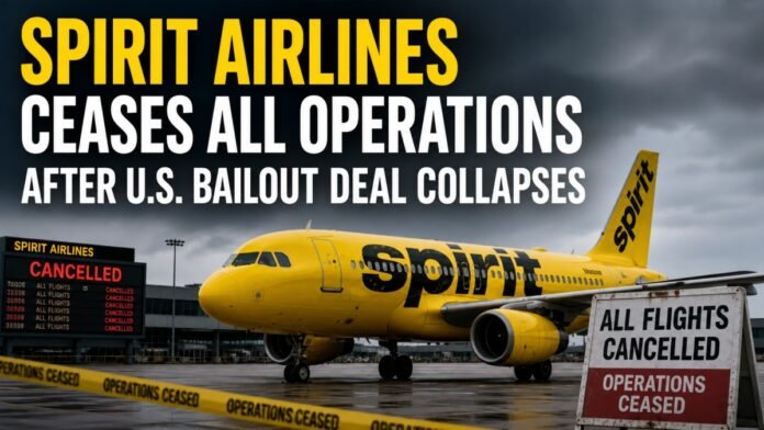 Spirit Airlines Ceases