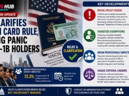 US Clarifies Green Card Rule