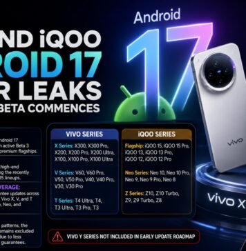 Vivo and iQOO Android 17