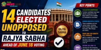 14 Candidates Elected Unopposed to Rajya Sabha