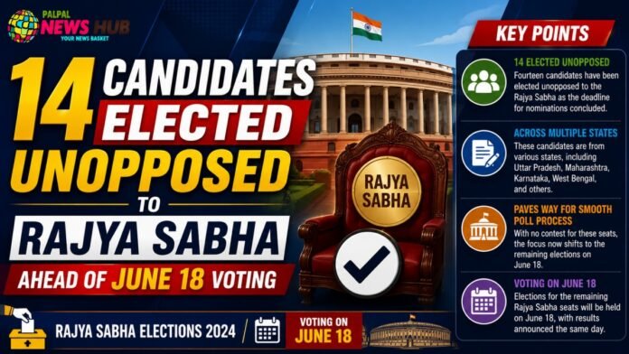 14 Candidates Elected Unopposed to Rajya Sabha 14 Candidates Elected Unopposed to Rajya Sabha