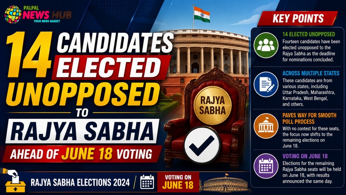 14 Candidates Elected Unopposed to Rajya Sabha