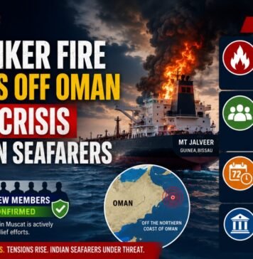 3rd Tanker Fire in 3 Days Off Oman Sparks Crisis for Indian Seafarers 3rd Tanker Fire in 3 Days