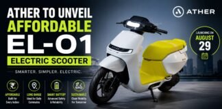 Ather to Unveil Affordable EL-01 Electric Scooter on August 29'