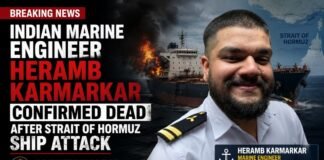 Indian Marine Engineer Heramb Karmarkar Confirmed Dead After Strait of Hormuz Ship Attack Heramb Karmarkar