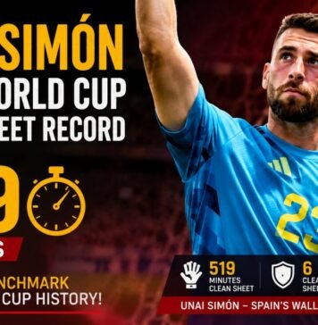 Unai Simón Sets World Cup Clean Sheet Record at 519 Minutes